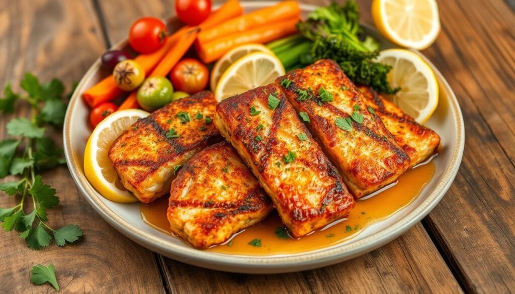 Delicious Air Fryer Salmon Bites Plating Delicious Air Fryer Salmon Bites Plating