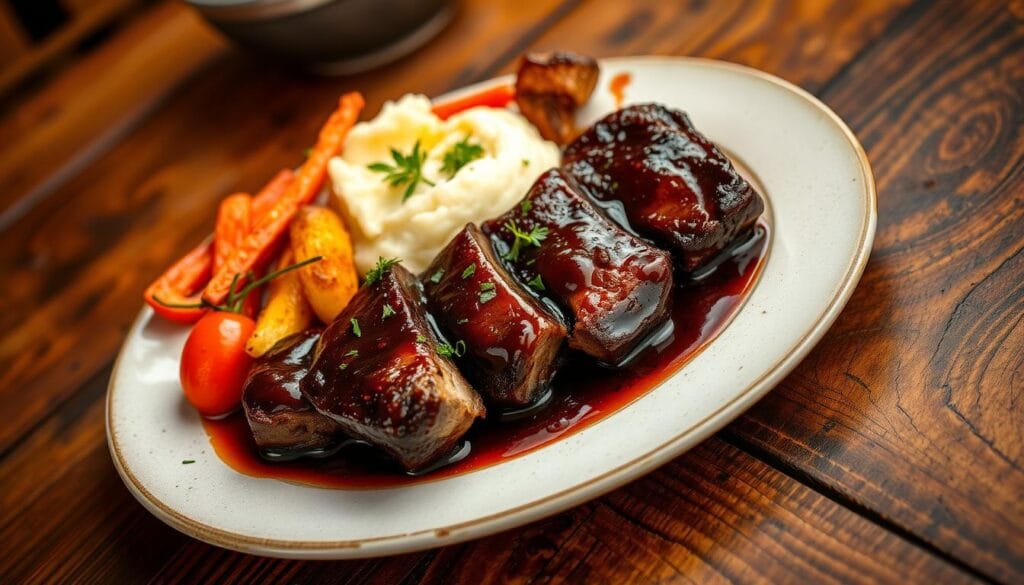 slow-cooked short ribs slow-cooked short ribs