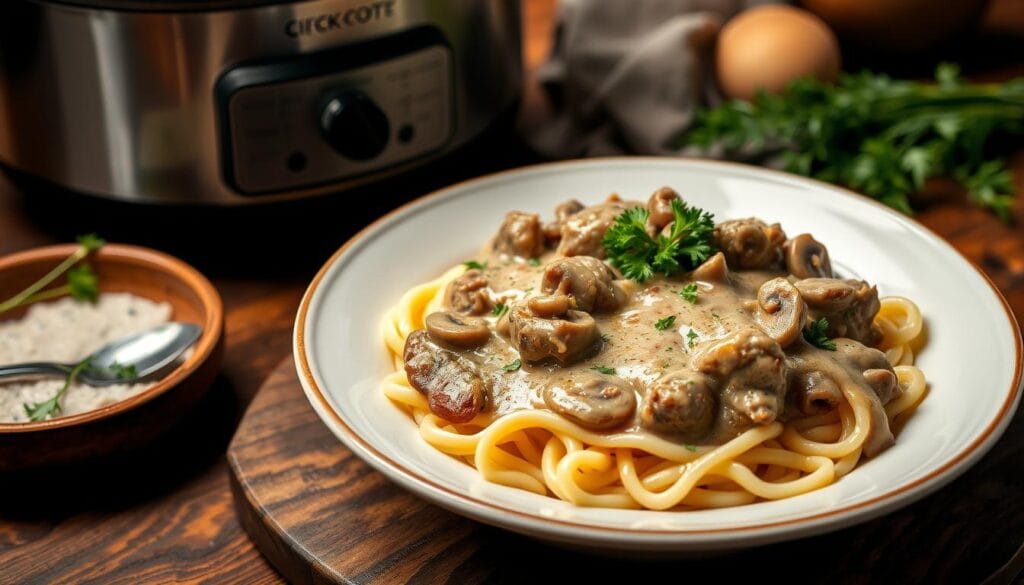 slow cooker beef stroganoff slow cooker beef stroganoff