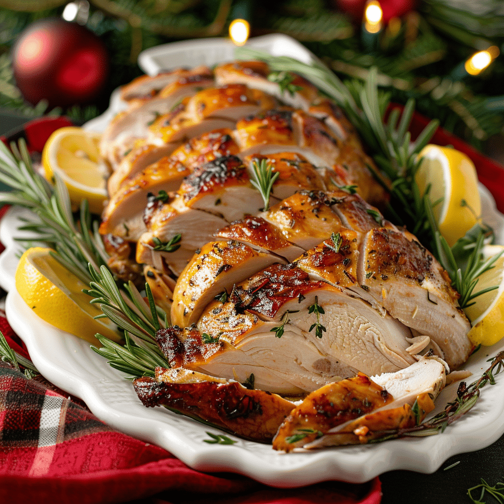 Garlic Butter Chicken on Christmas Platter