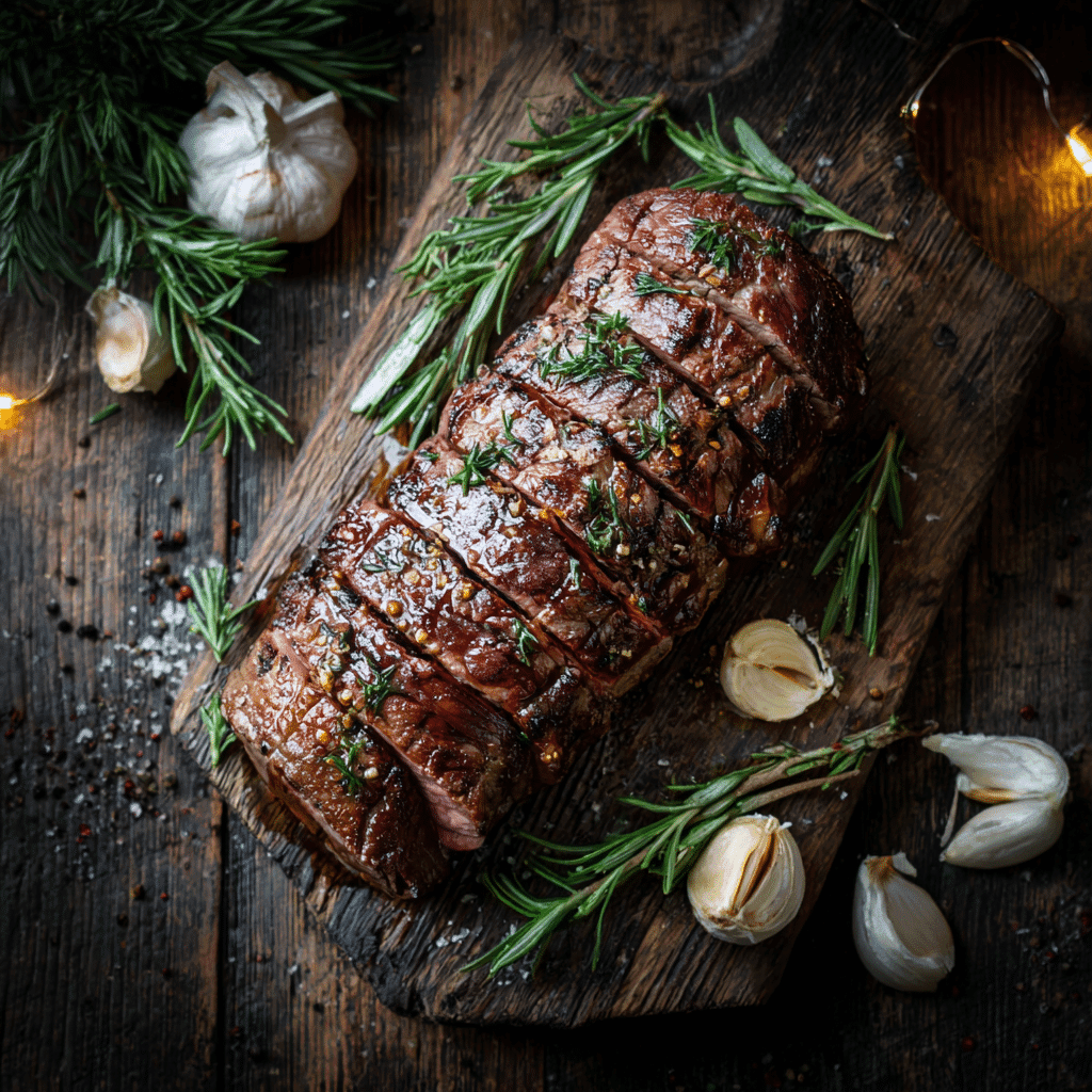 Garlic Rosemary Beef Tenderloin Roast