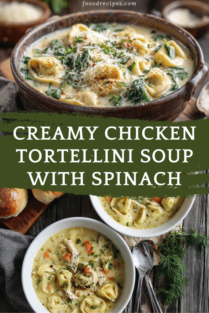 Irresistible Creamy Chicken Tortellini Soup with Spinach