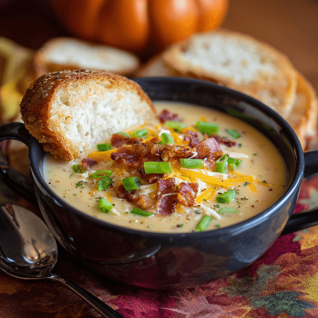 served crockpot baked potato soup