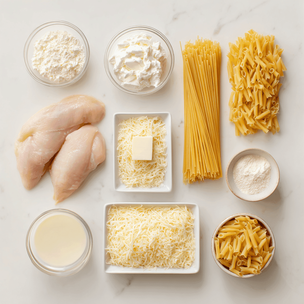 Million Dollar Chicken Pasta ingredients
