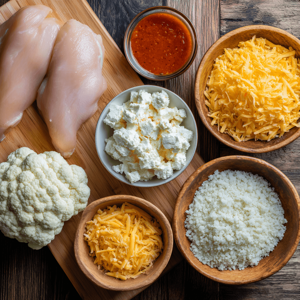 Buffalo chicken bake ingredients