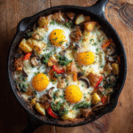 Savory Egg Breakfast Skillet in Cast Iron Pan