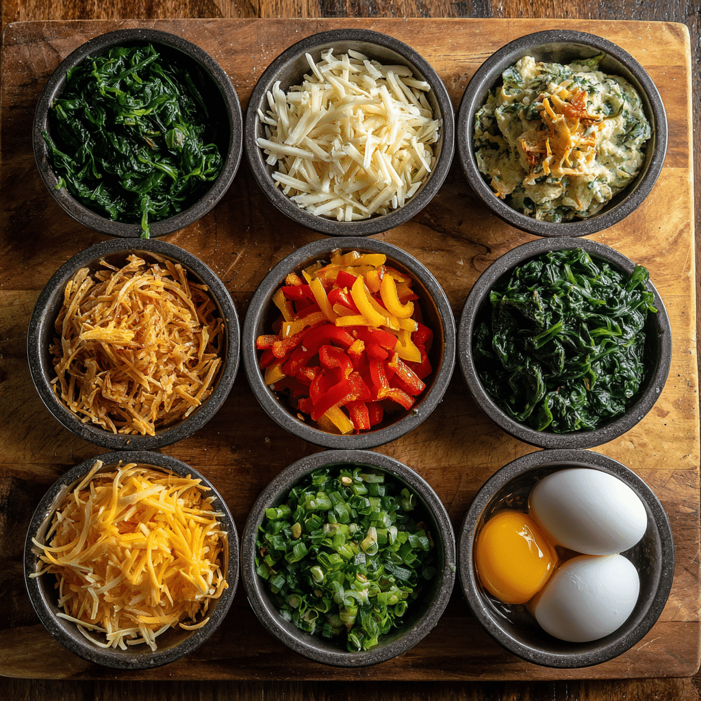 Ingredients for Meal Prep Egg Muffins