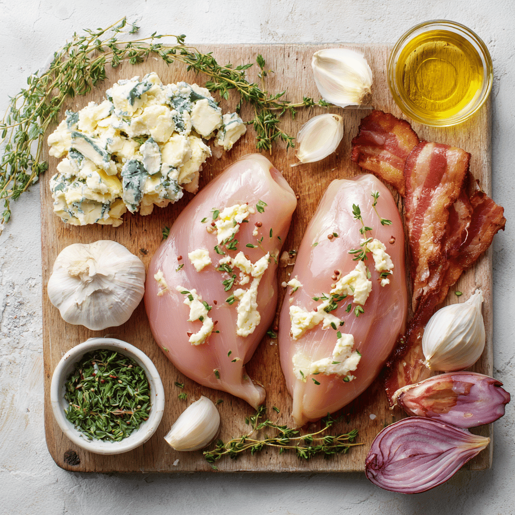 Ingredients for Cream Cheese Chicken with Bacon