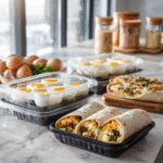 Easy Egg Breakfast for Work meal prep containers