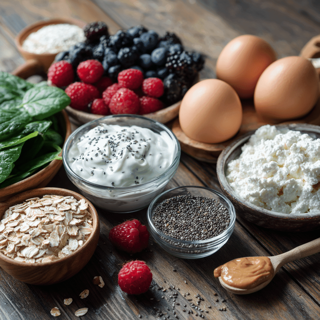 Ingredients for Make-Ahead Protein Breakfast Recipes