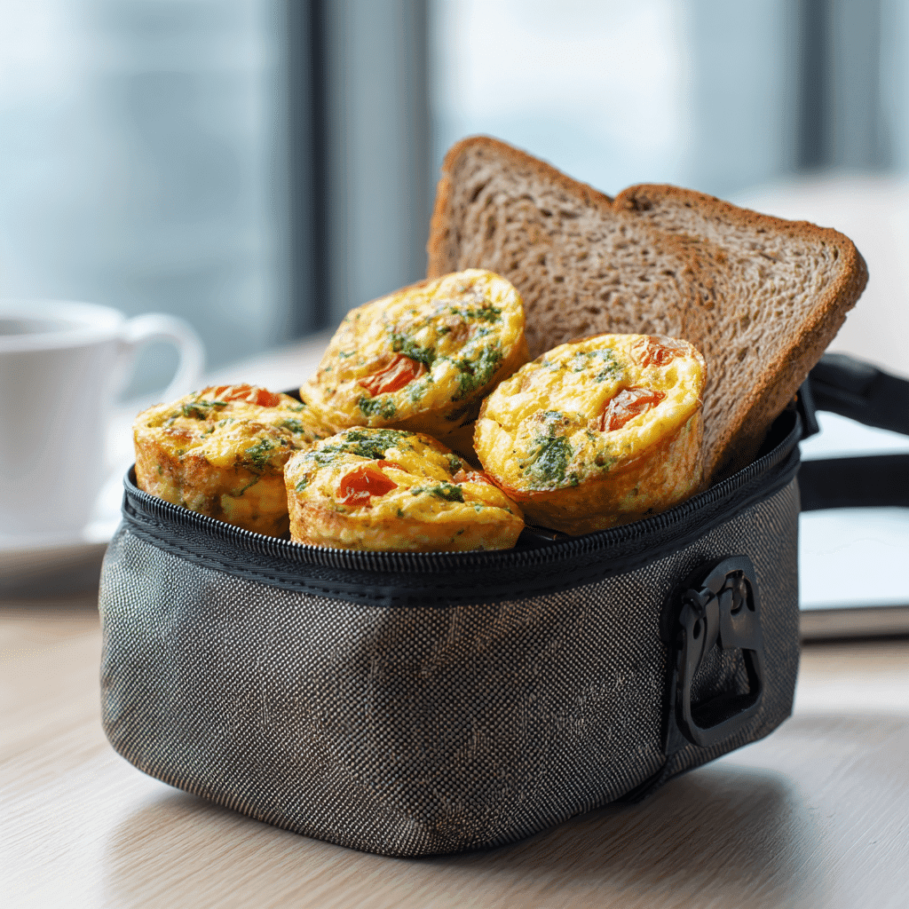Easy Egg Breakfast for Work packed for office