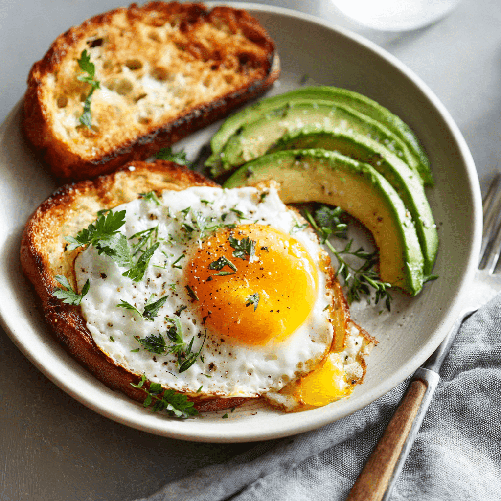 Served simple egg breakfast ideas plate
