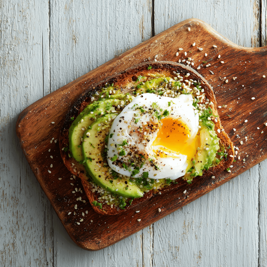 Protein-Packed Egg Toast on wooden table