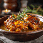 Crockpot Honey Mustard Chicken served in bowl