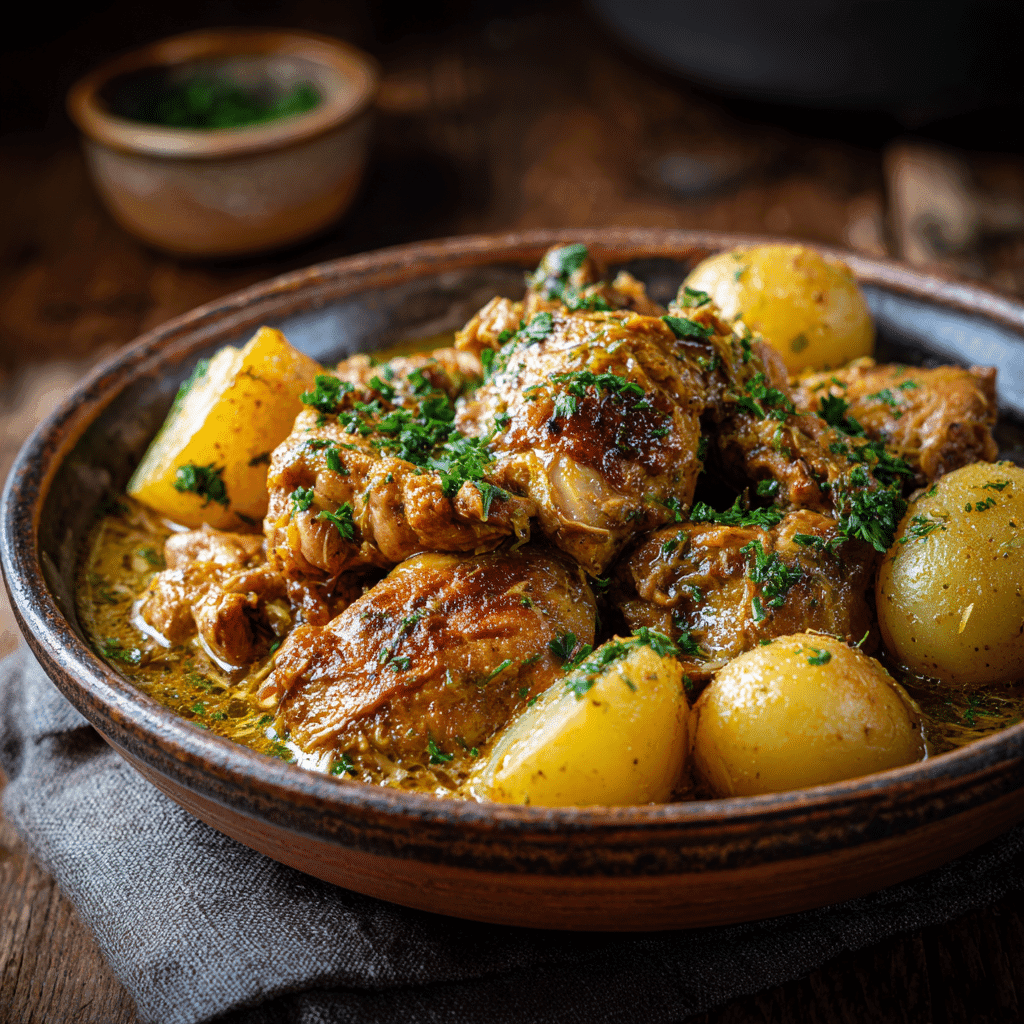 Crockpot Garlic Butter Chicken and Potatoes slow cooker dinner