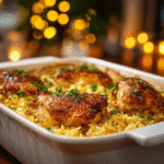 easy 5 ingredient chicken and rice bake