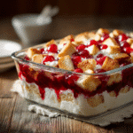 Heaven on Earth Cake with Angel Food Cake layered dessert