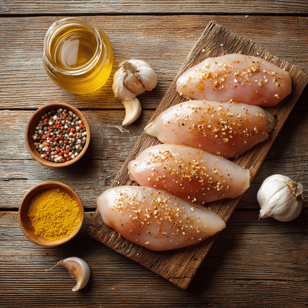 Ingredients for crockpot honey mustard chicken