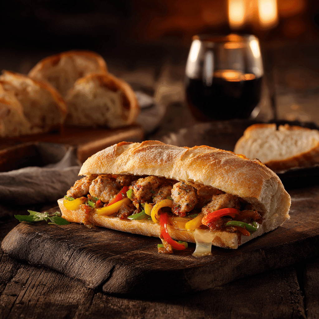 serving easy sausage and peppers recipe