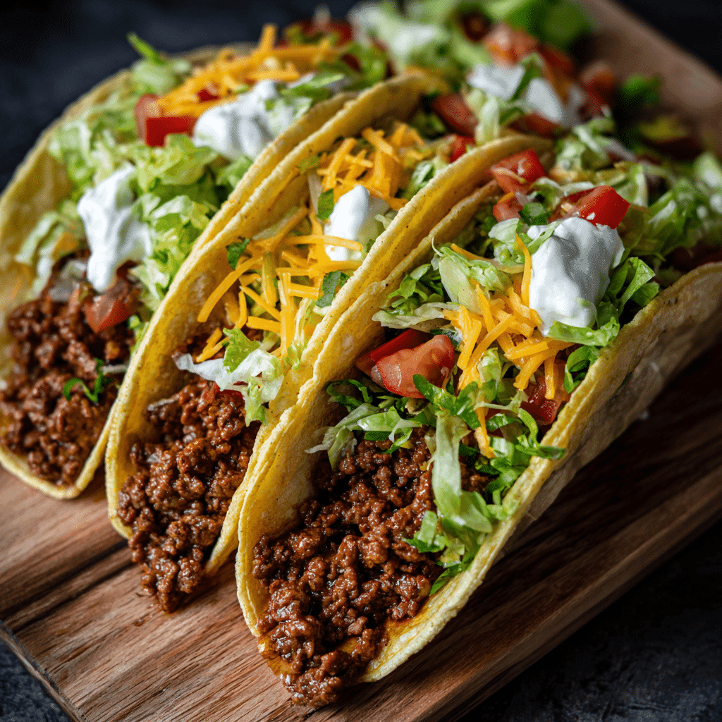 serving lazy crockpot taco beef dinner in tacos