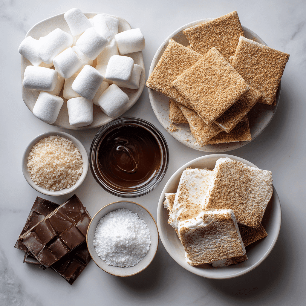Ingredients for Angel Food Cake S’mores Dessert