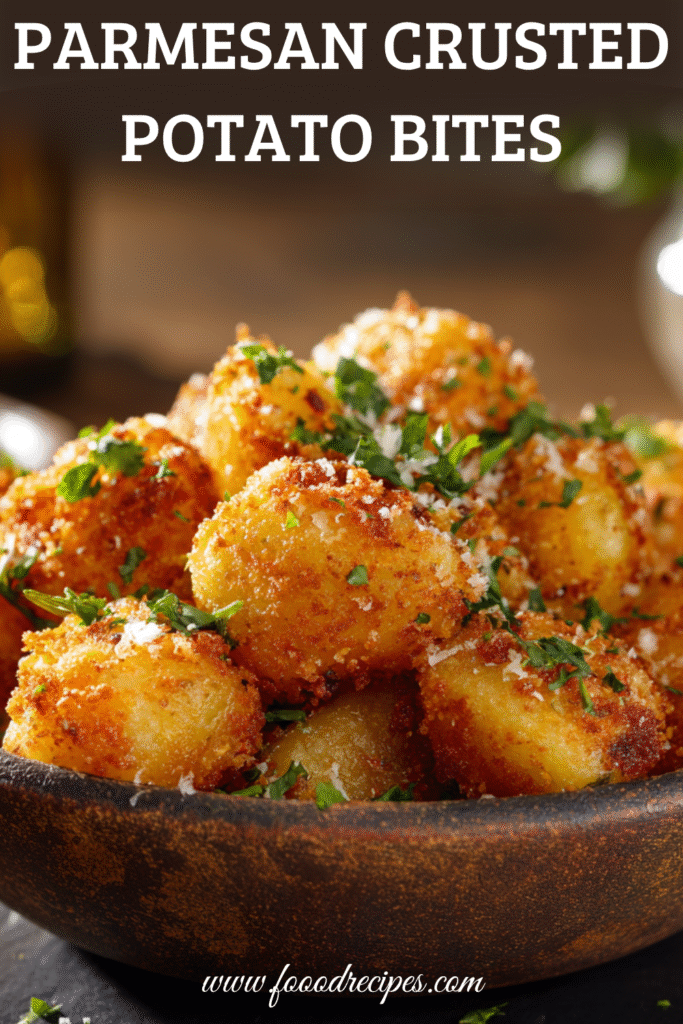 Parmesan Crusted Potato Bites crispy golden cheesy potatoes