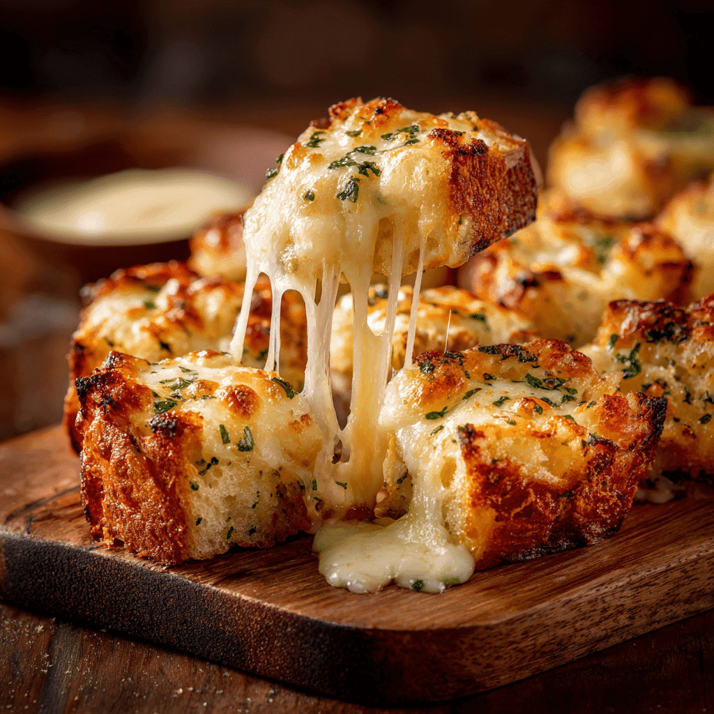 cheesy garlic bread bites crispy and cheesy
