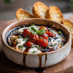 Easy Caprese Dip with Balsamic Glaze fresh appetizer