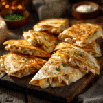 Mini Chicken Quesadilla Bites crispy and cheesy