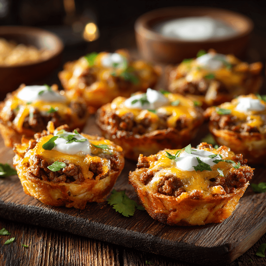 Mini Taco Ranch Bites with Ground Beef crispy and cheesy