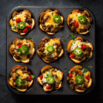 Loaded Nacho Cups (Oven Baked) fresh and cheesy