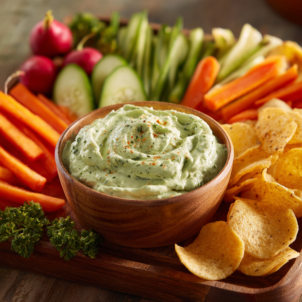 avocado ranch dip serving idea