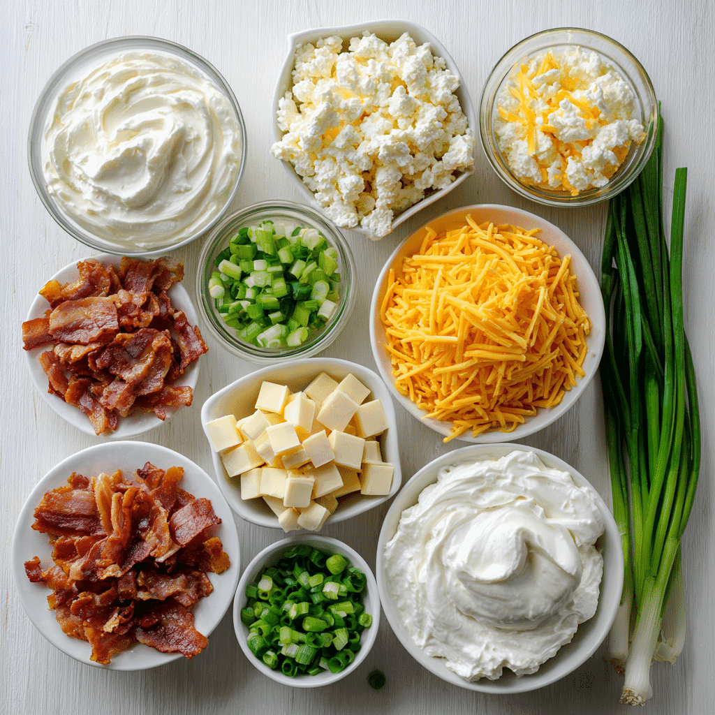 Ingredients for million dollar crack dip recipe