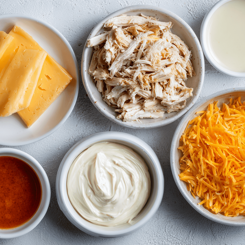 Buffalo Chicken Dip ingredients