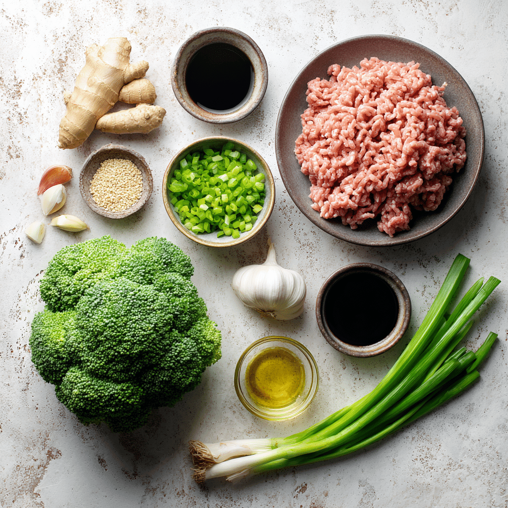 ingredients for high protein turkey stir fry with broccoli